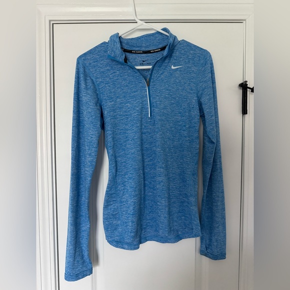 Nike Tops - Nike Women's Blue Quarter Zip Running Dri Fit
